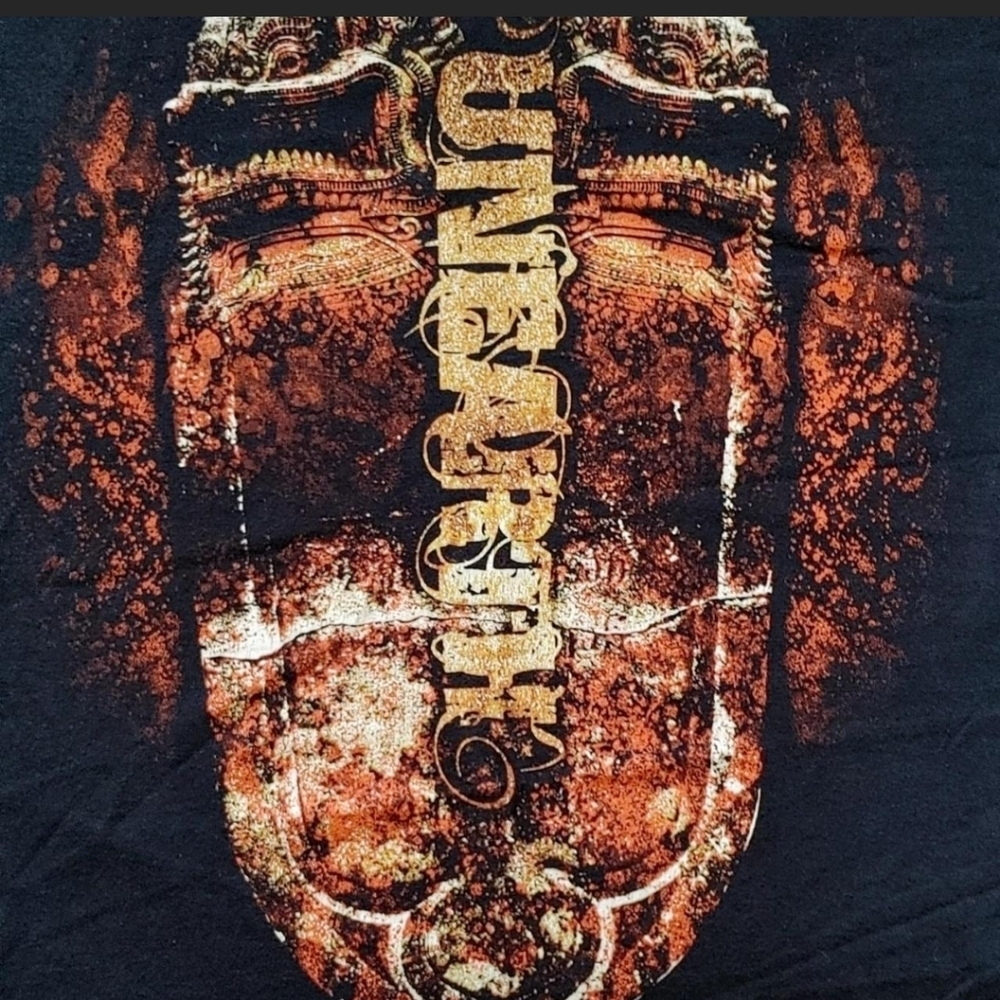 Vtg 2000s UNEARTH Metalcore Band T-Shirt Gildan Heavy Cotton Black Medium M - Picture 2 of 5